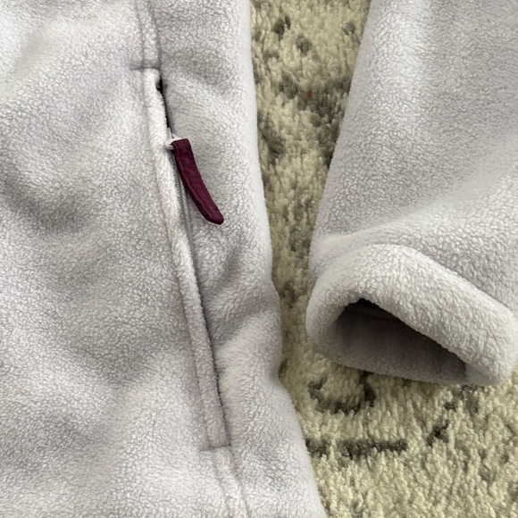 Columbia Fleece Jacket with Burgundy Yoke - Picture 2 of 9